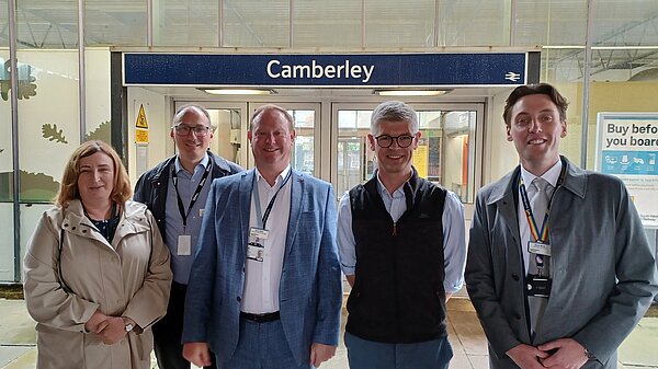 Al standing at Camberley Station 